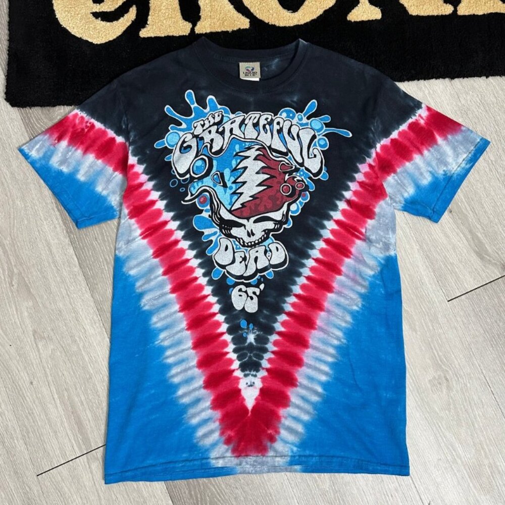 2010 Grateful Dead '65 Liquid Blue Tie-Dye Men's T-Shirt - Size Medium